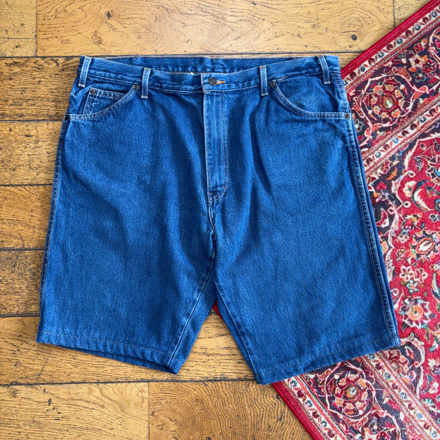 Vintage Dickies Workwear Carpenter Blue Baggy Shorts - 40