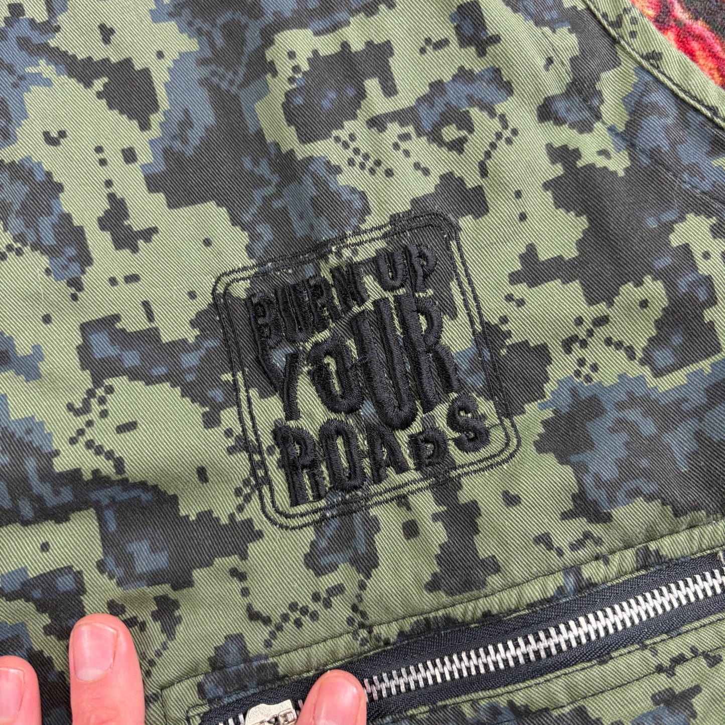 Vintage Camo Green Tactical Gilet Workwear Vest - XL