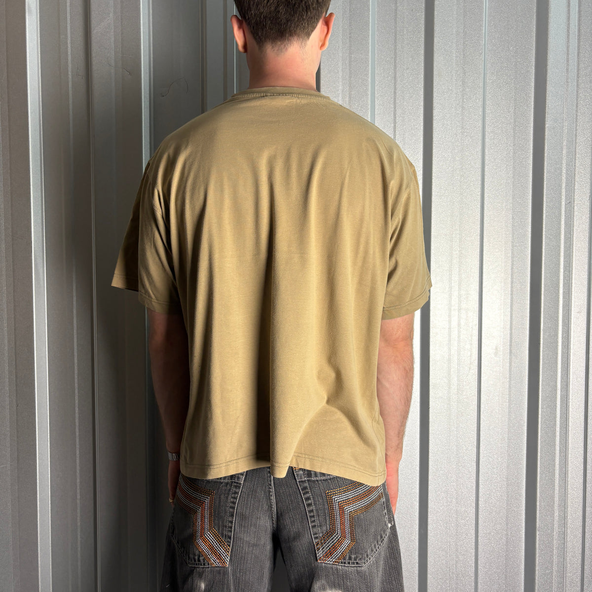 Vintage Speedo 90s Brown Cream Graphic T-Shirt - L