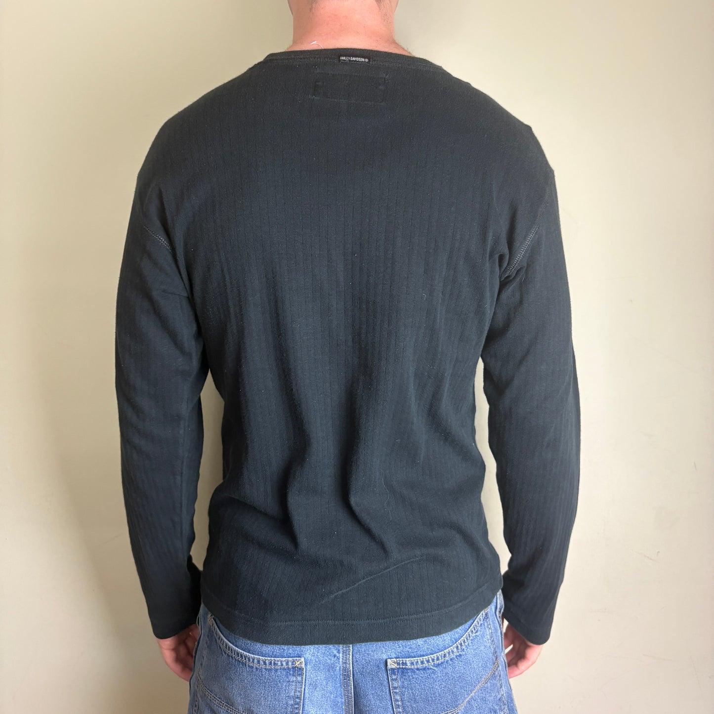 Vintage Harley Davidson Black Long Sleeve Graphic T-Shirt - S