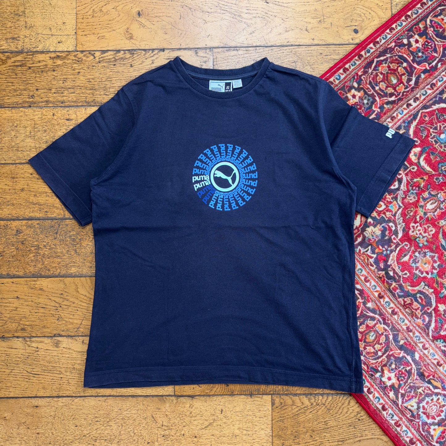 Vintage Puma Navy Graphic T-Shirt - L