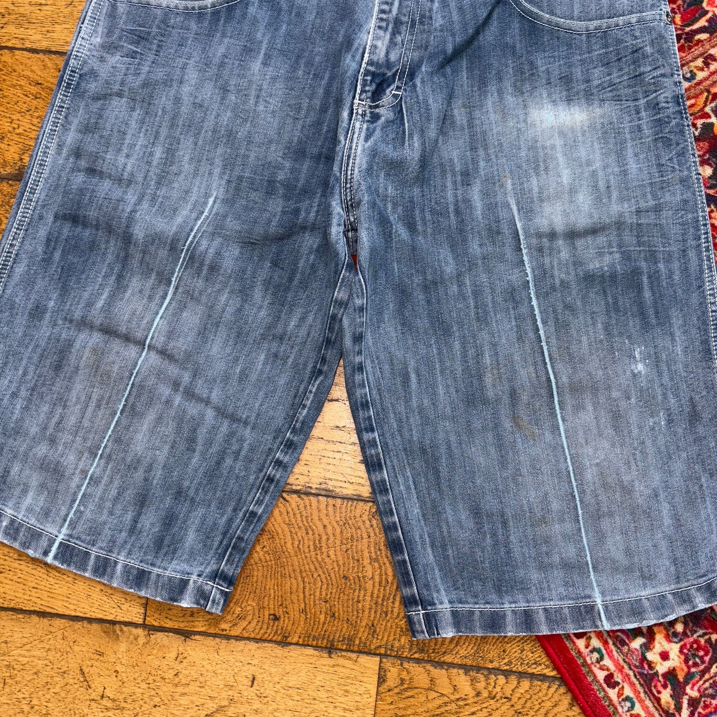 Vintage Southpole Embroidered Hip Hop Blue Baggy Shorts Jorts - 38