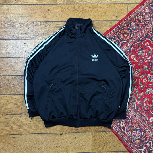 Vintage Adidas Black 90s Tracksuit Track Shell Windbreaker Jacket - L