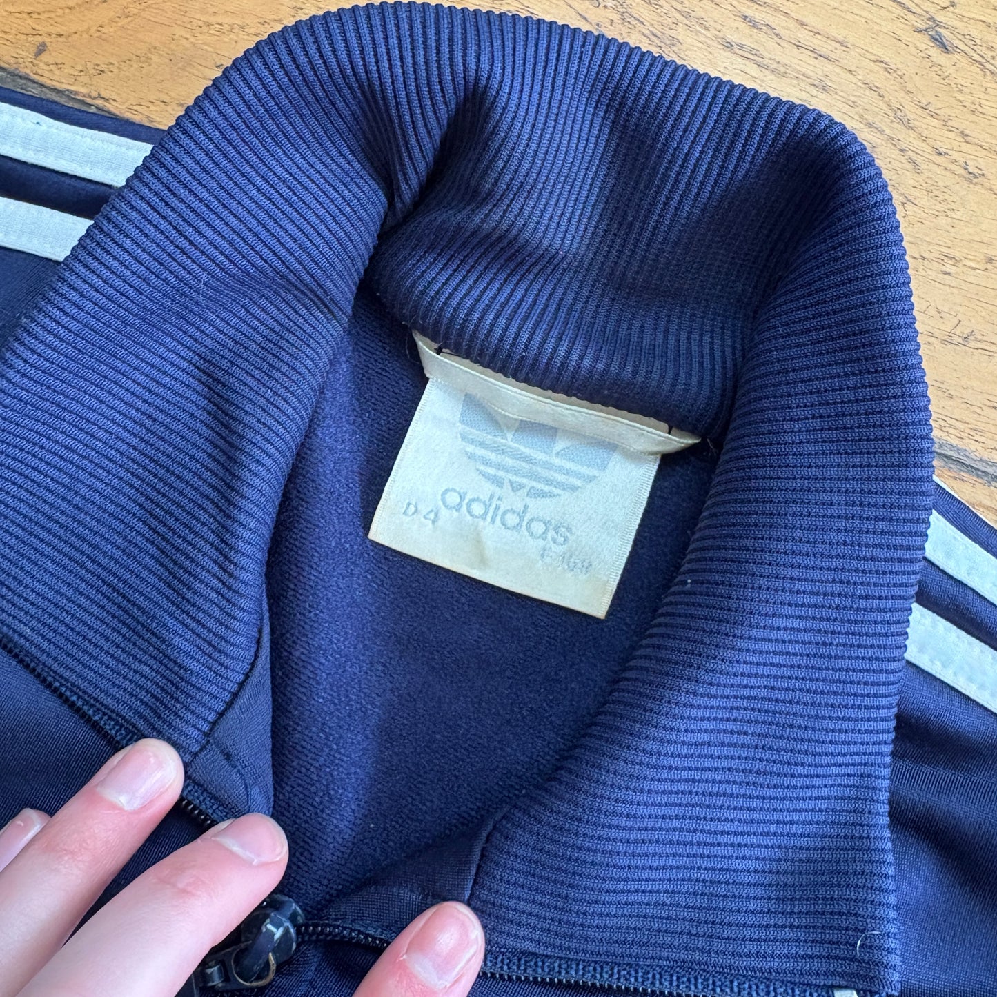 Vintage 90s Adidas Navy Tracksuit Track Shell Windbreaker Jacket - S