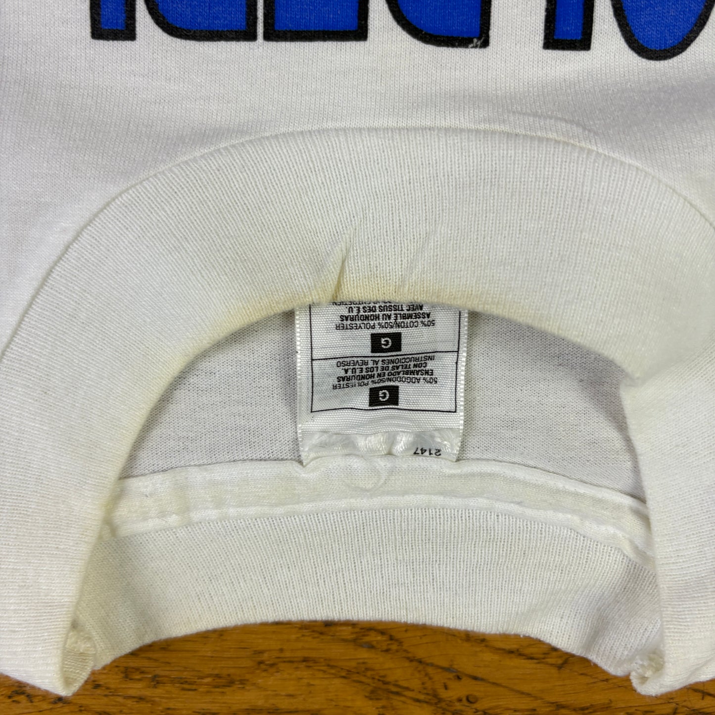 Vintage 1993 Funny Slogan White Single Stitch Graphic T-Shirt - S