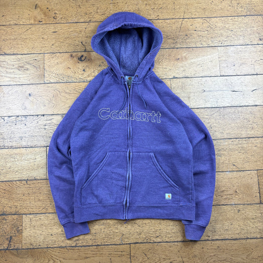 Vintage Carhartt Womens Purple Hoodie Sweatshirt - S
