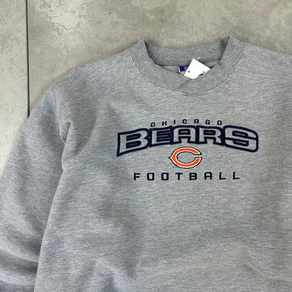 Vintage 00s NFL Chicago Bears Embroidered Grey Sweatshirt - XL