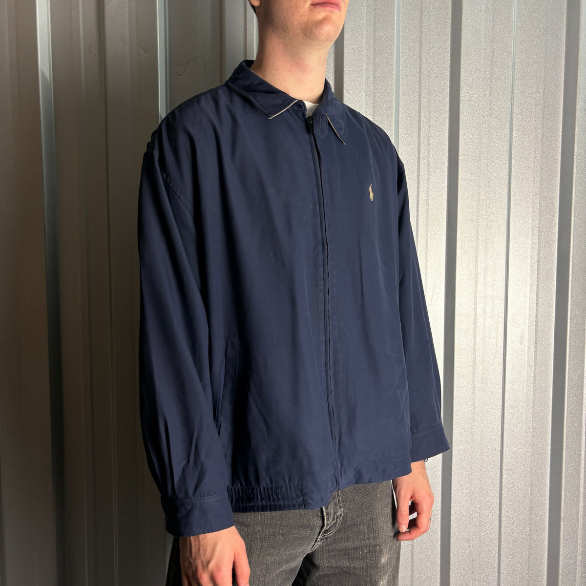 Vintage Ralph Lauren Navy Harrington Jacket - 2XL