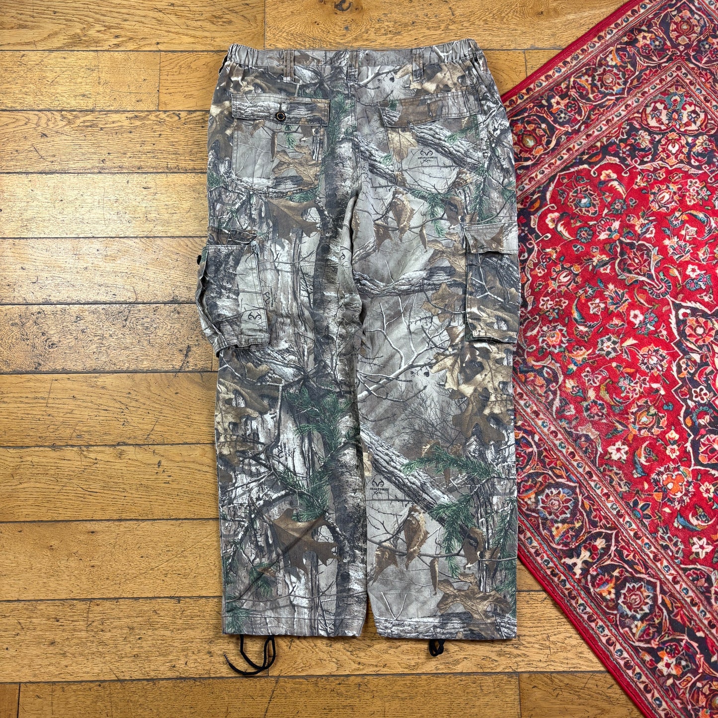 Vintage Real Tree Camo Cargo Green Hunting Workwear Trousers - 38
