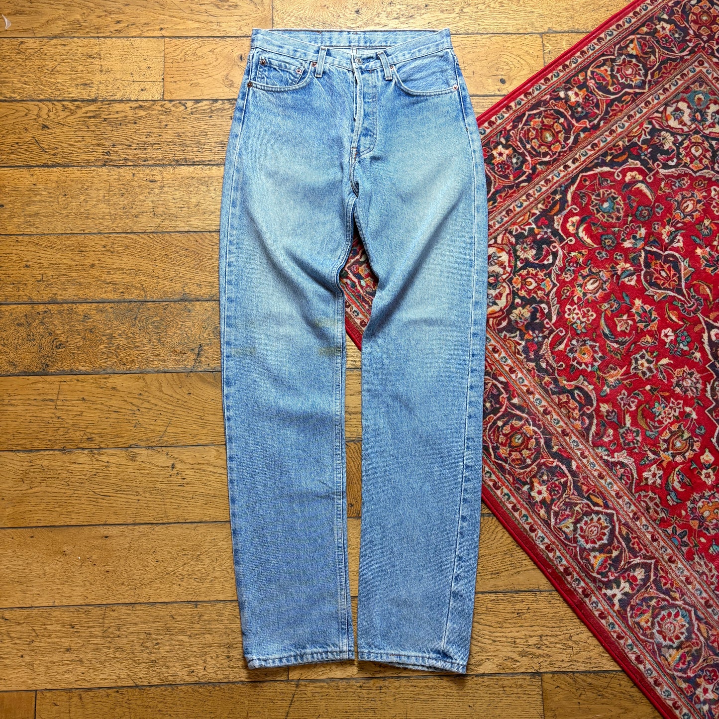 Vintage Levis 501 Straight Blue Denim Jeans - 30L