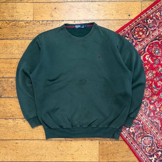 Vintage Ralph Lauren Green Embroidered Sweatshirt - XL