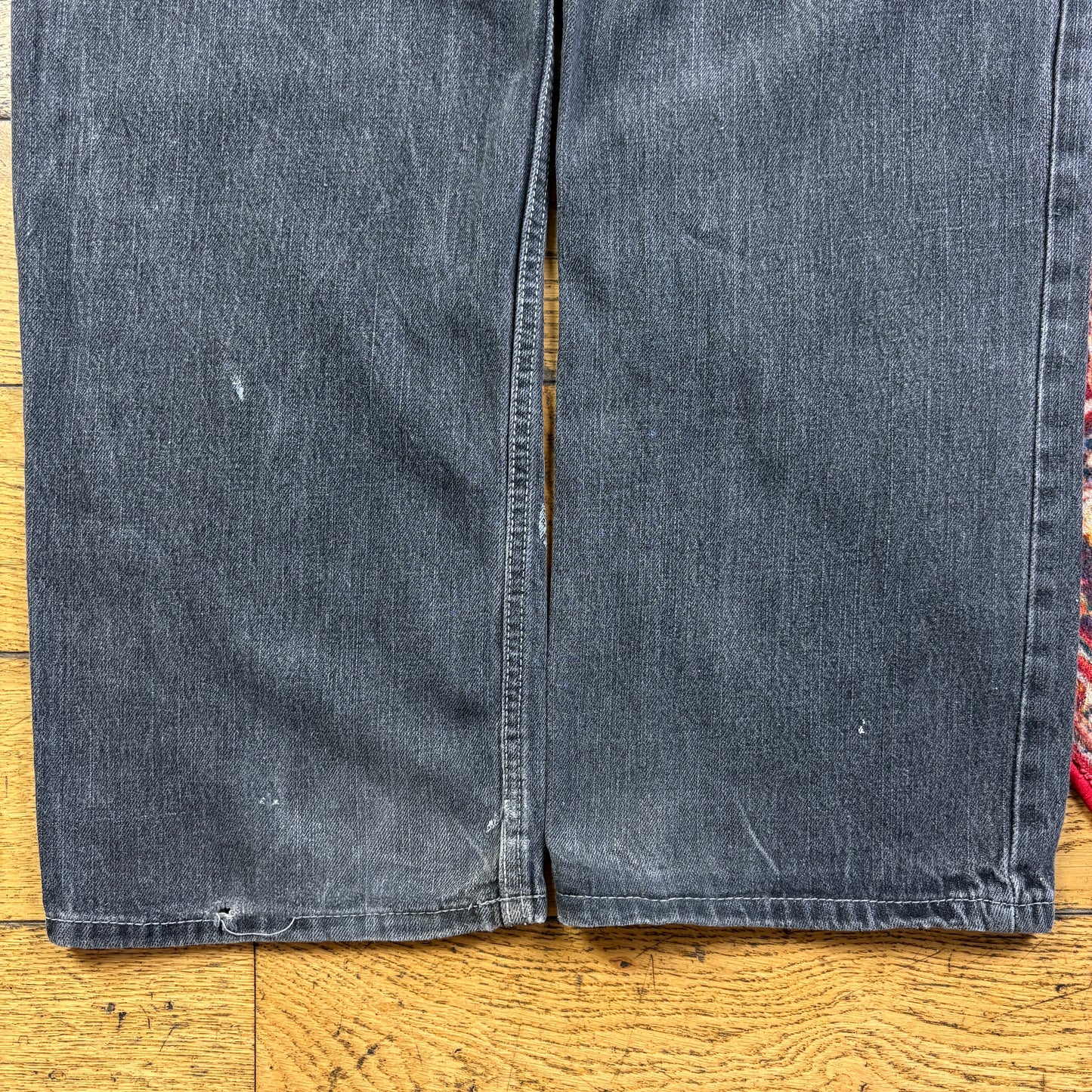 Vintage Avirex Grey Embroidered Y2K Hip Hop Baggy Jeans - 34