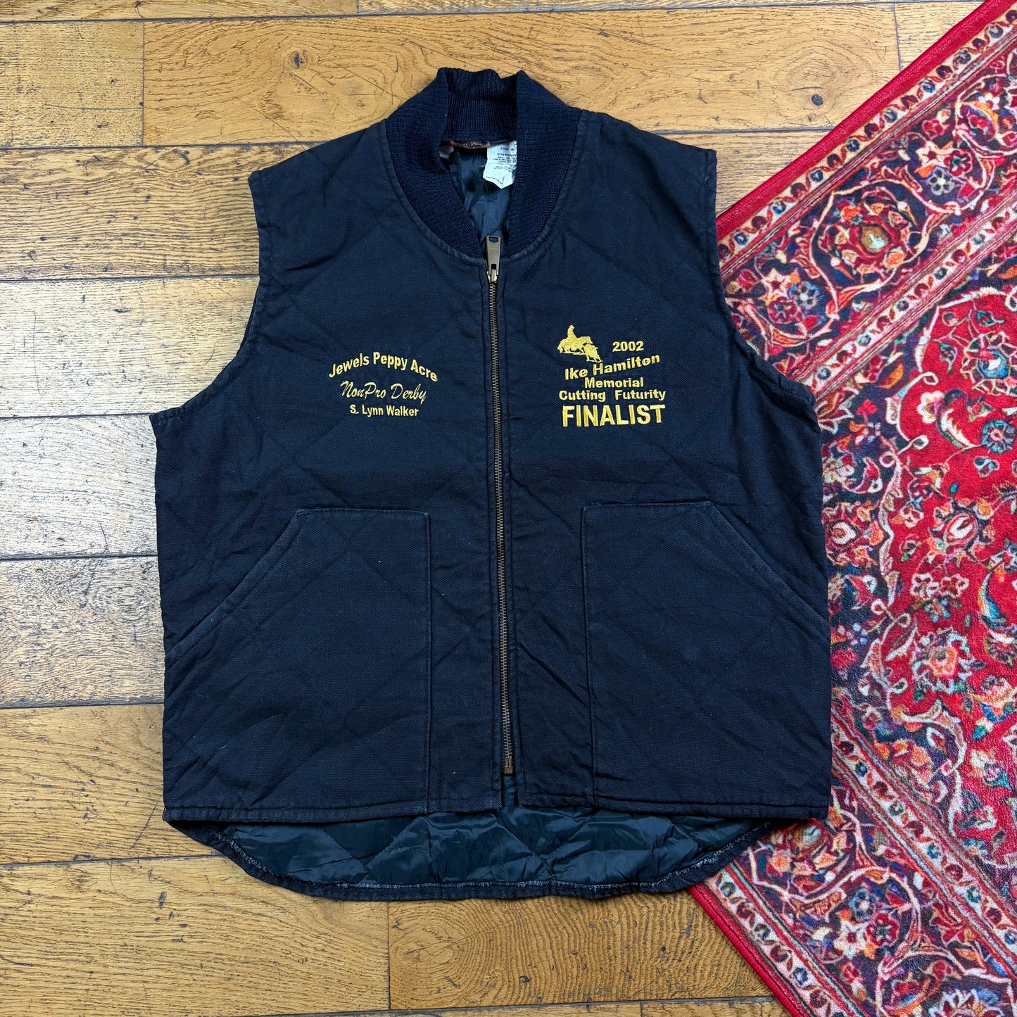 Vintage Black Gilet Vest Workwear Carhartt Style Jacket - M