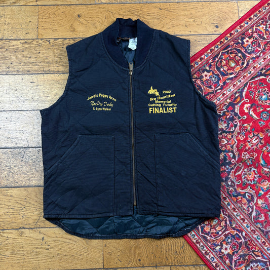 Vintage Black Gilet Vest Workwear Carhartt Style Jacket - M