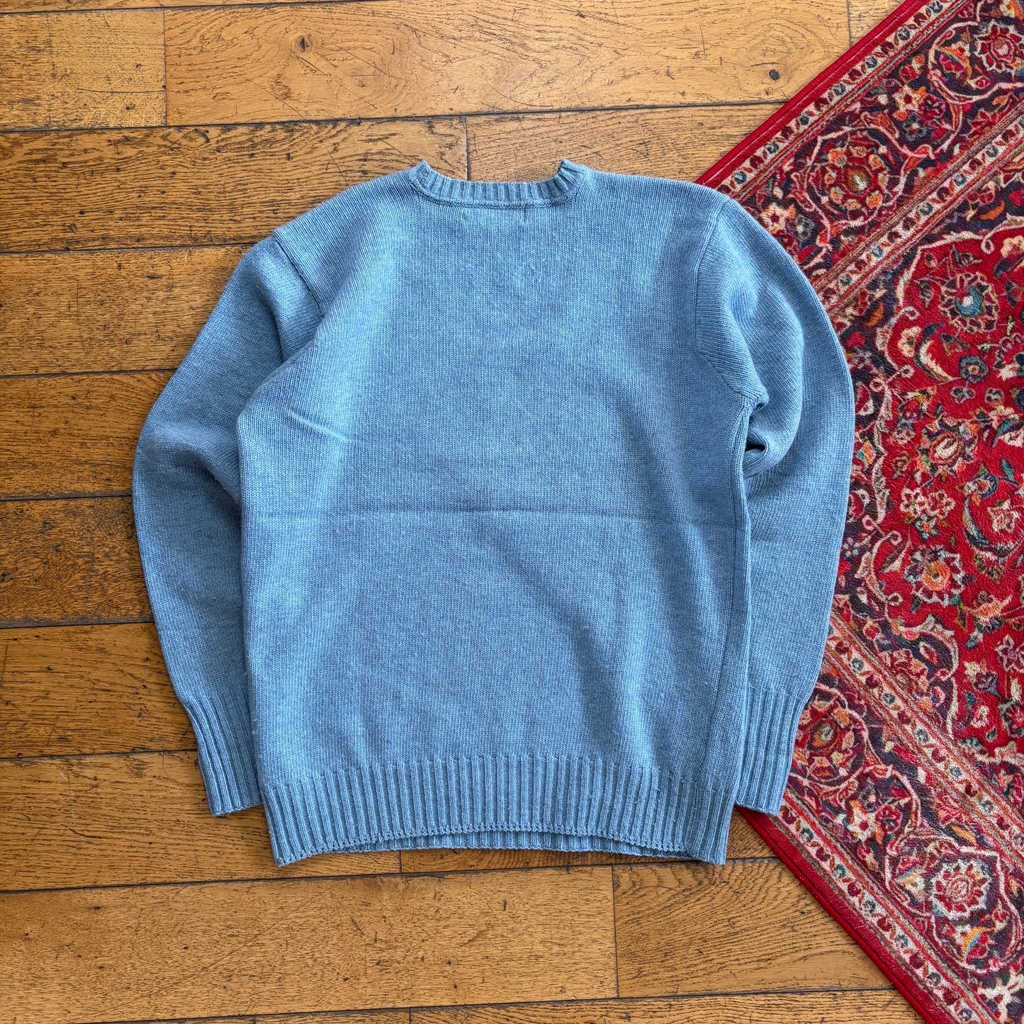 Vintage Ralph Lauren Blue Chunky Knit Jumper - S
