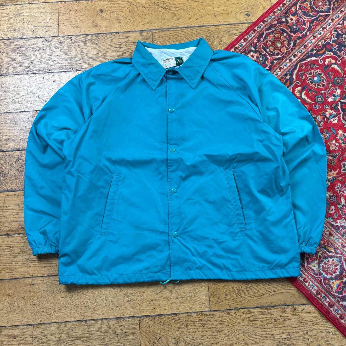 Vintage Blue Nylon Coach Harrington Jacket - XL