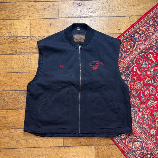 Vintage Black Workwear Carhartt Style Gilet Vest - 2XL