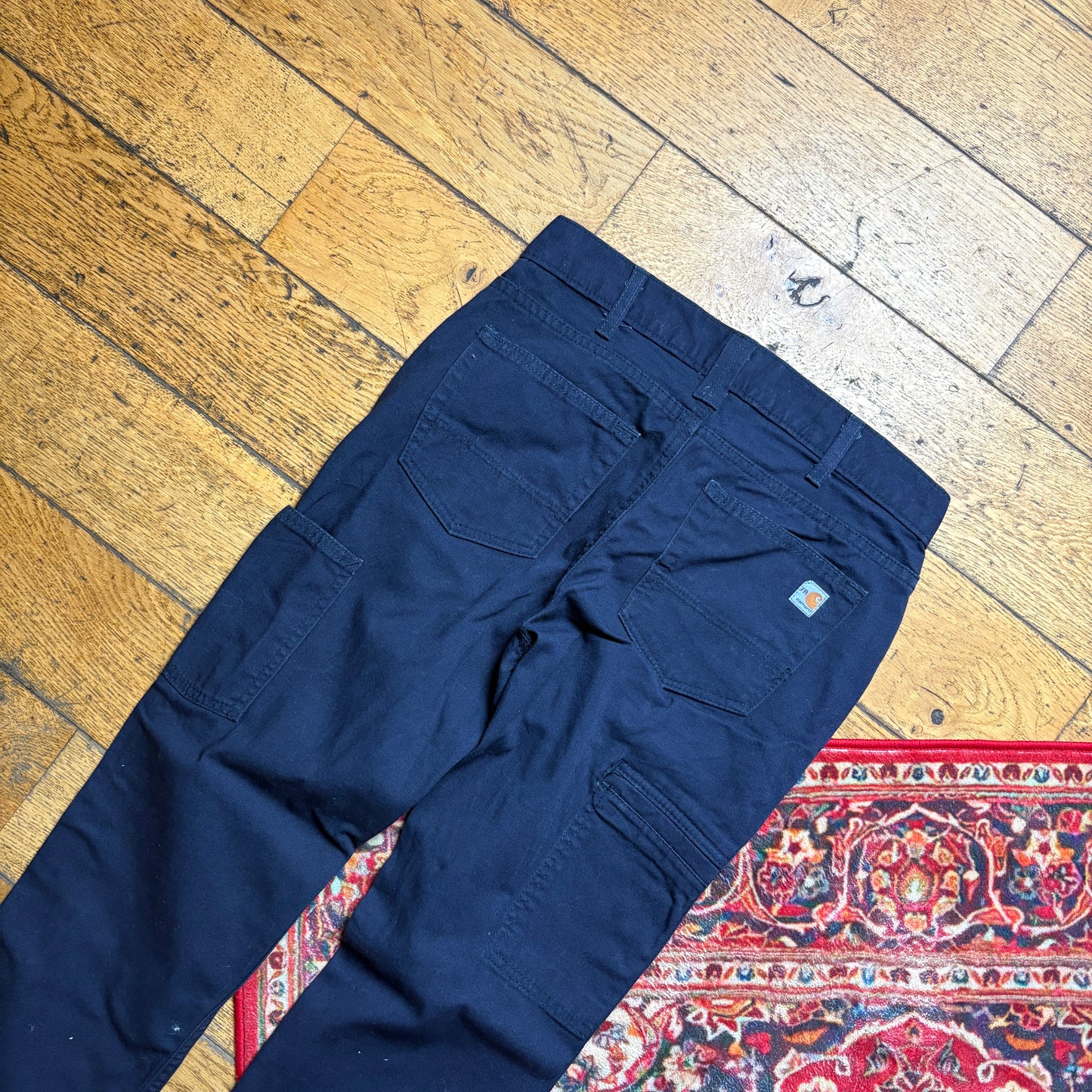Vintage Carhartt Workwear Carpenter Navy Slim Trousers - 30S