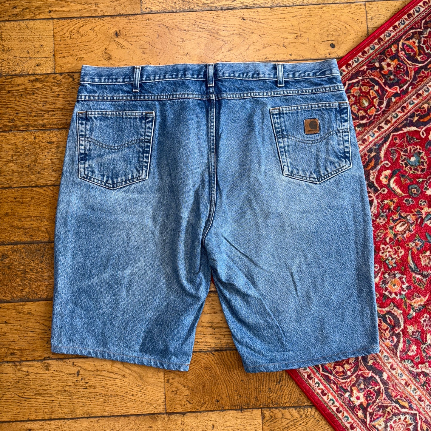 Vintage Carhartt Workwear Baggy Blue Carpenter Shorts - 44