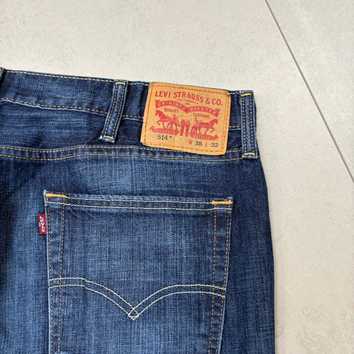 Vintage Levis 514 Straight Blue Denim Jeans - 38