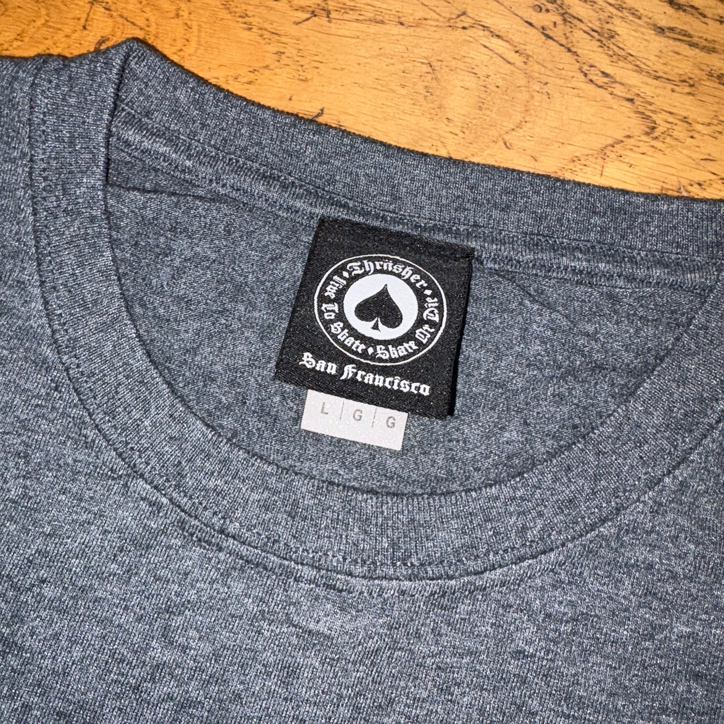 Vintage Thrasher Grey Skate Graphic T-Shirt - L