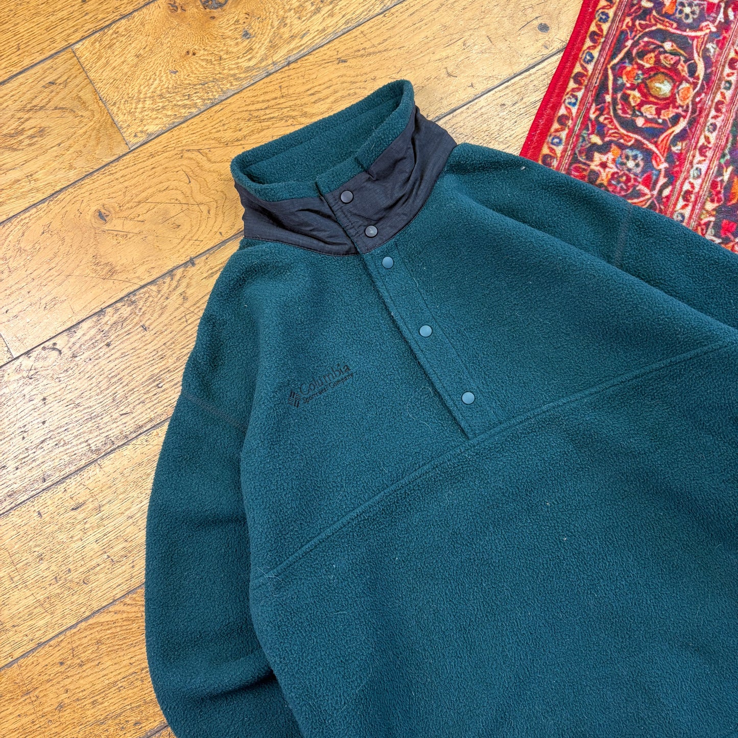 Vintage Columbia Green Fleece Embroidered Sweatshirt - M