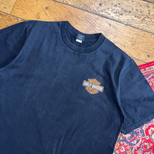 Vintage Black Harley Davidson Graphic T-Shirt - M