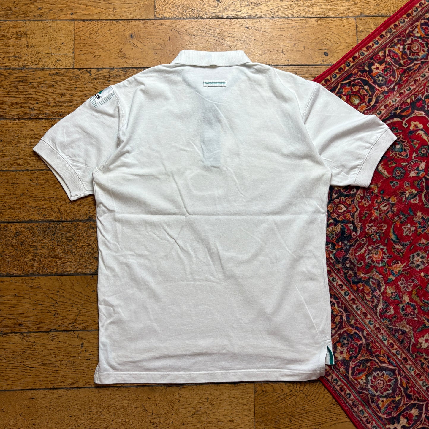 Vintage Adidas Equipment White Polo Shirt - M