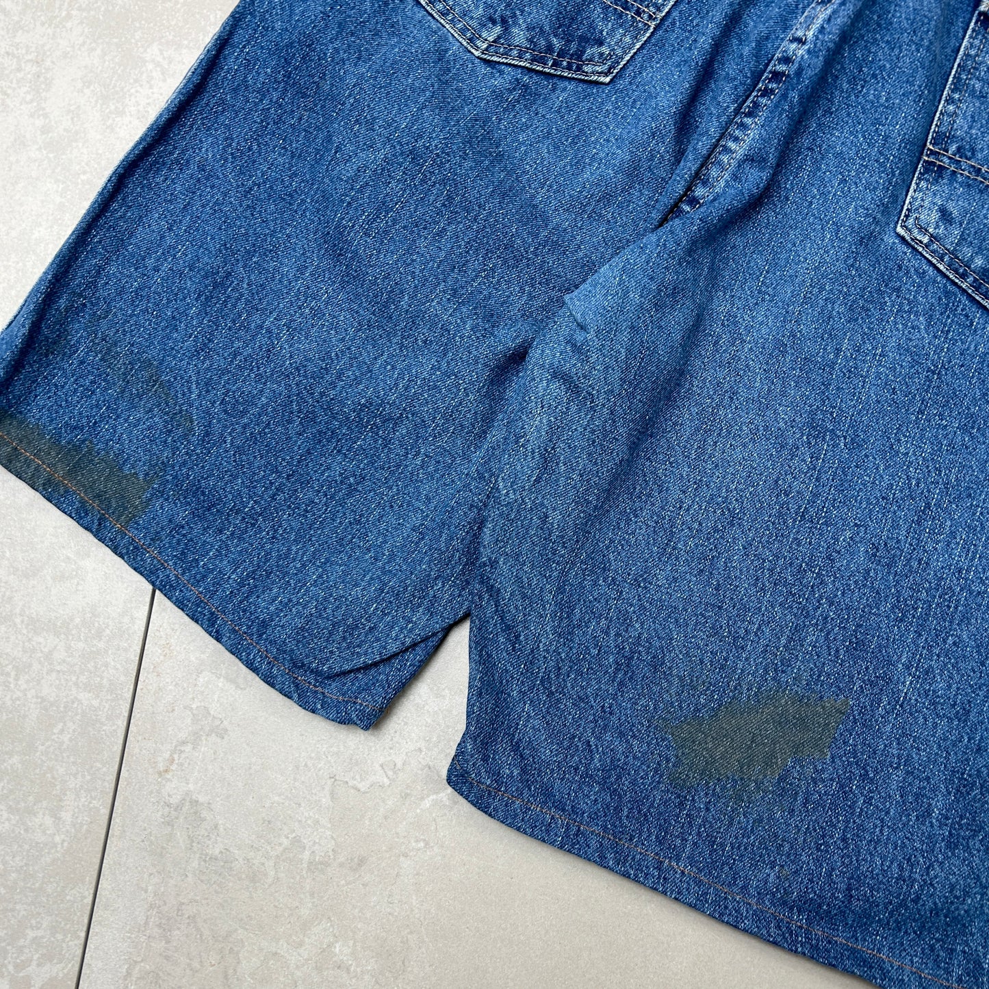 Vintage Dickies Workwear Carpenter Blue Baggy Shorts - 38