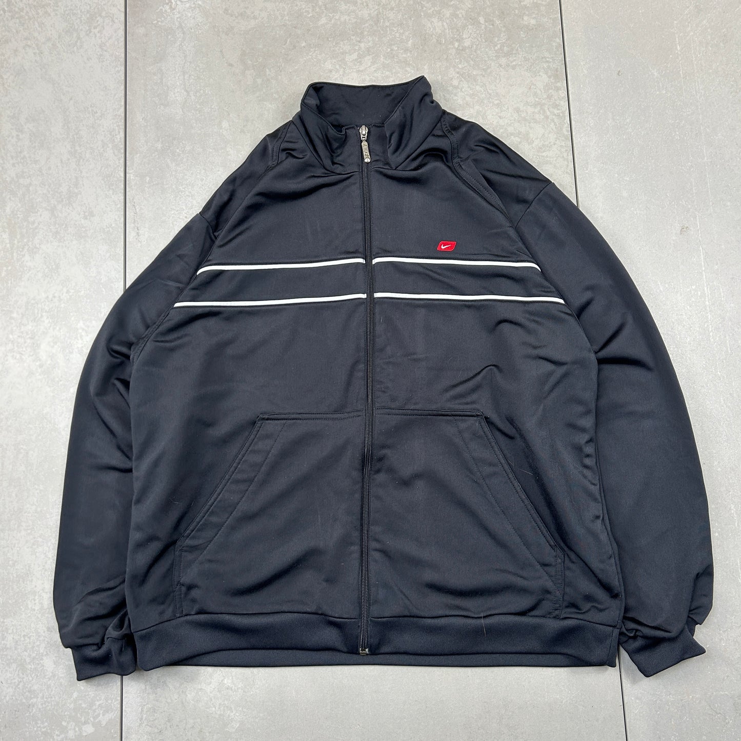 Vintage Nike Black Tracksuit Track Shell Windbreaker Jacket - XL