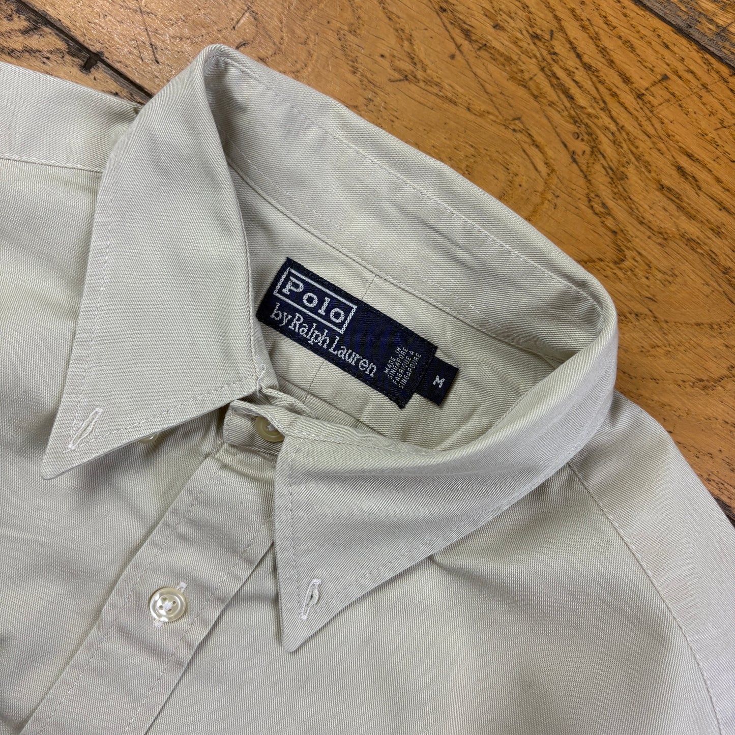 Vintage Ralph Lauren Cream Embroidered Shirt - M