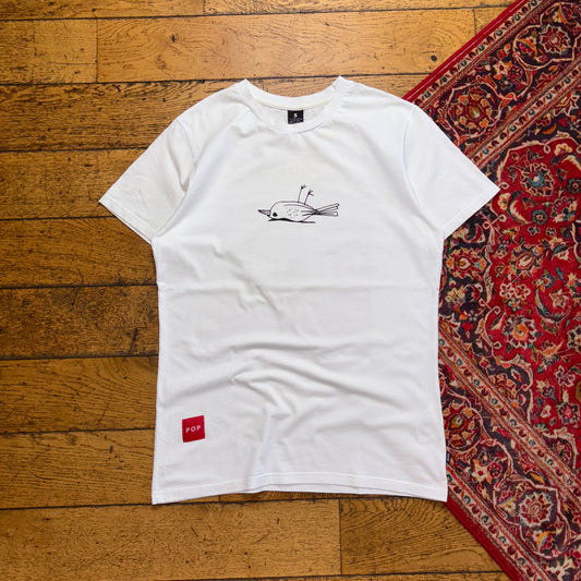Vintage White Graphic T-Shirt - S