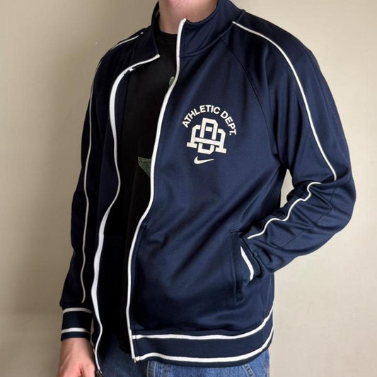 Vintage Nike y2k Swoosh Navy Track Jacket - L
