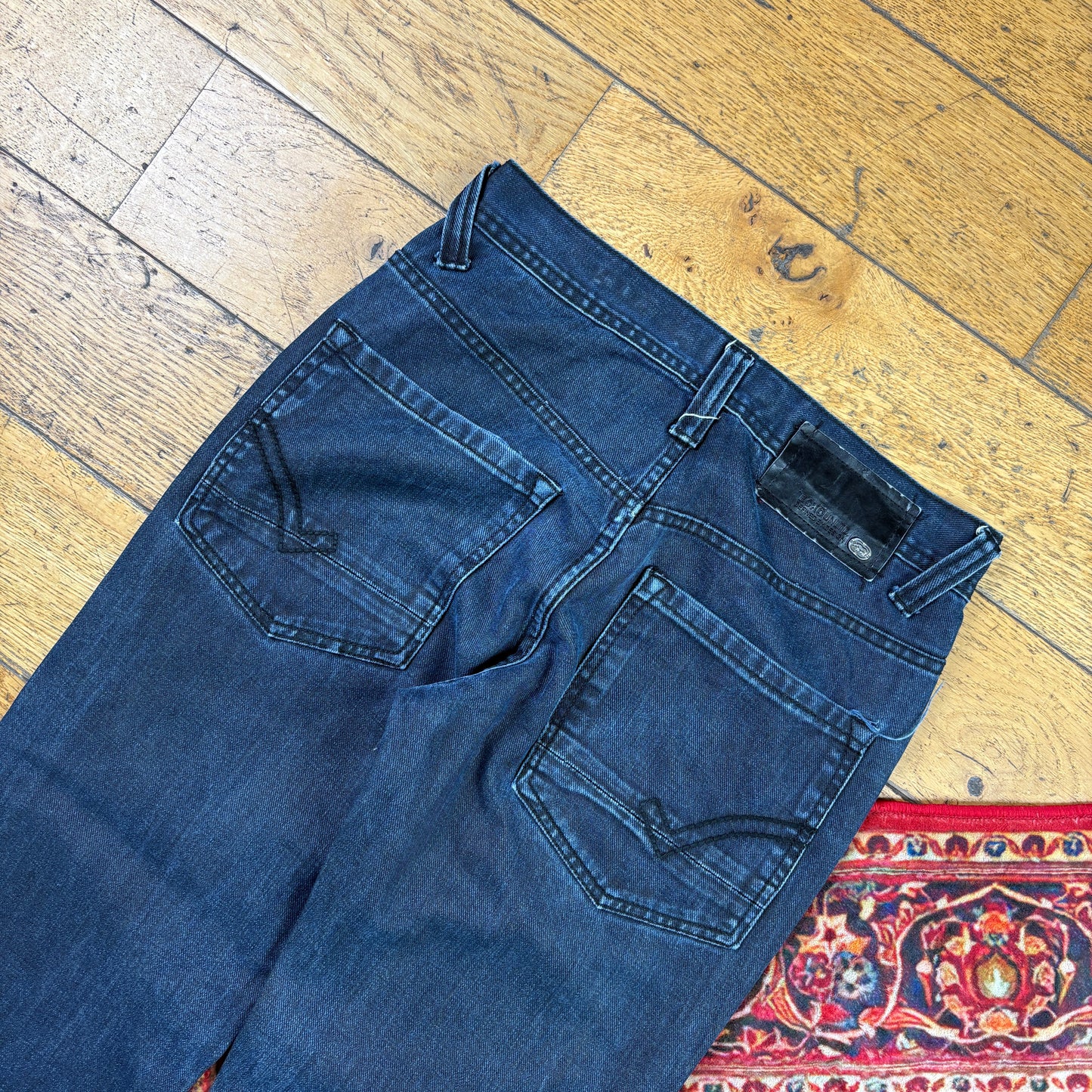 Vintage Ecko Unltd Embroidered Y2K Hip Hop Blue Straight Jeans - 30