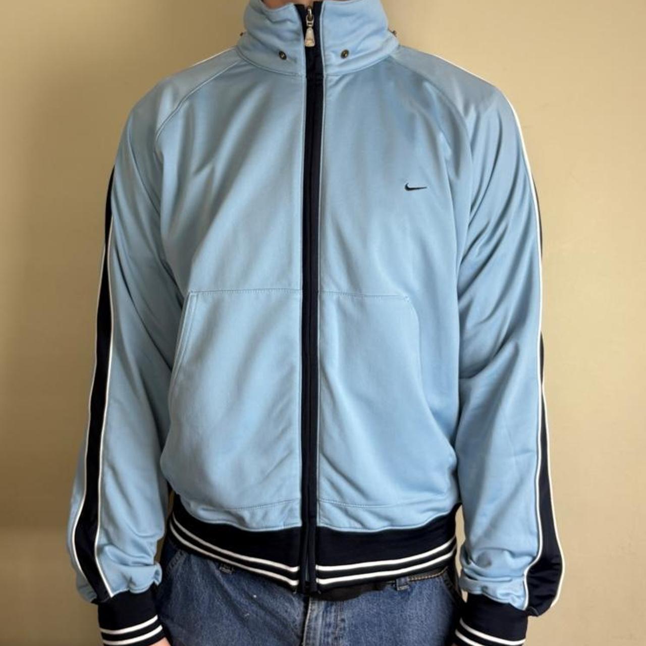 Vintage Nike Y2K Blue Track Jacket - M
