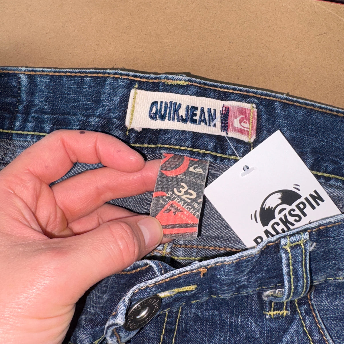 Quiksilver Blue Straight Surfwear Y2K Jeans - 32S