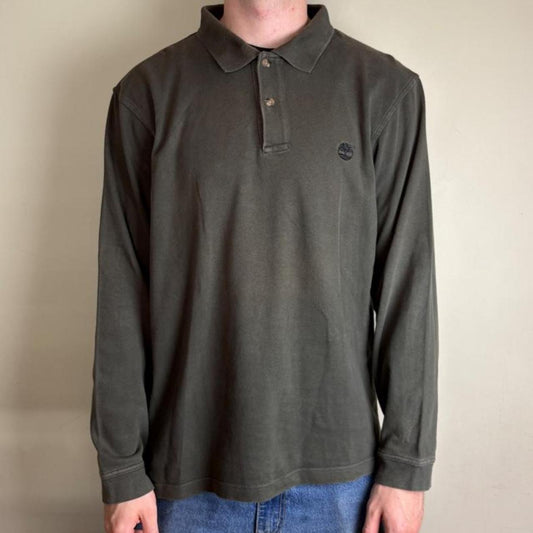 Vintage Timberland Green Rugby Polo Shirt - L