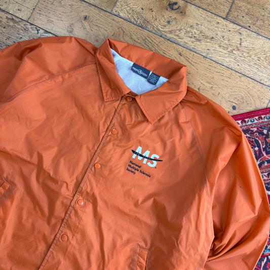 Vintage Orange Nylon Coach Harrington Jacket - XXL