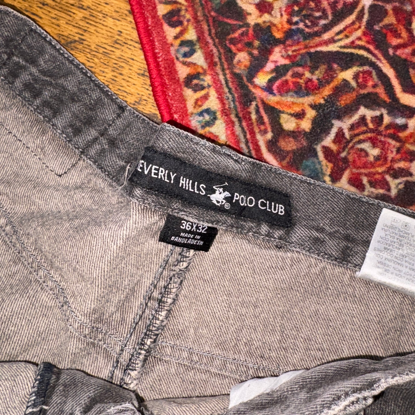 Vintage Grey Carpenter Y2K Hip Hop Baggy Jeans - 36S