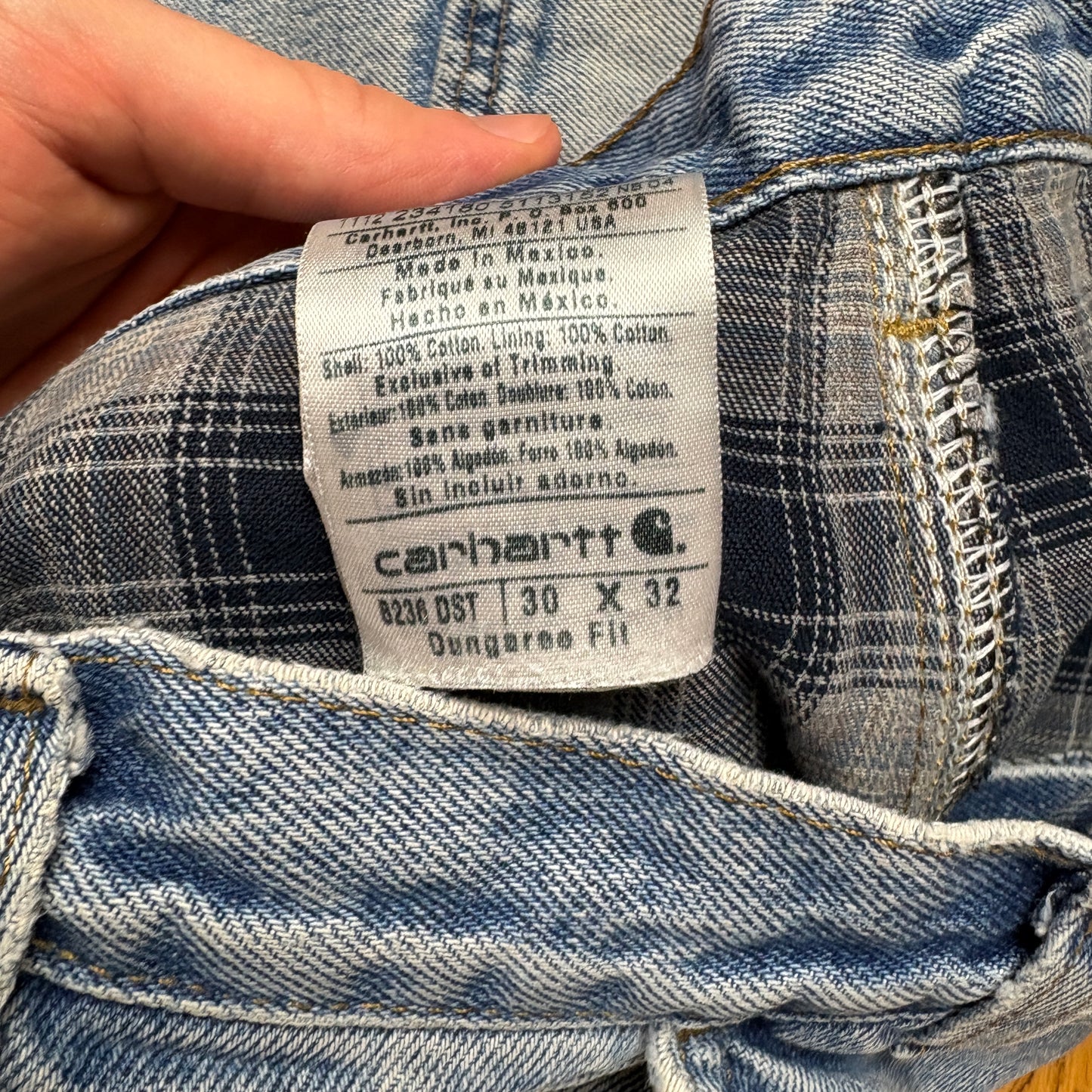 Vintage Carhartt Blue Workwear Carpenter Baggy Jeans - 30