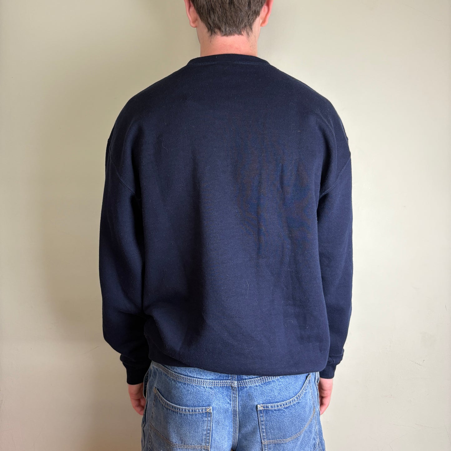 Vintage Russell Athletic Navy Boxy Sweatshirt - L