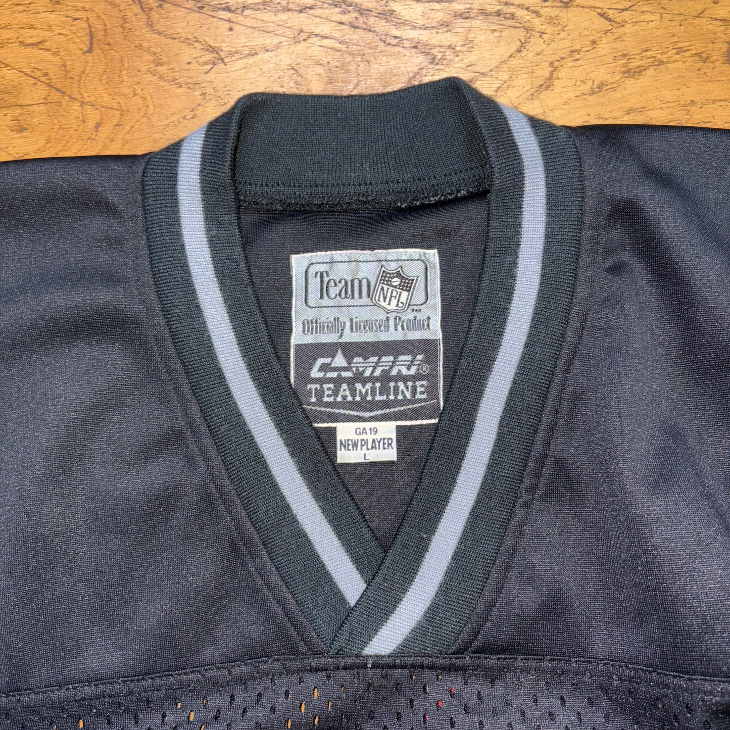 Vintage NFL Raiders Black Campri Official Football Jersey - L