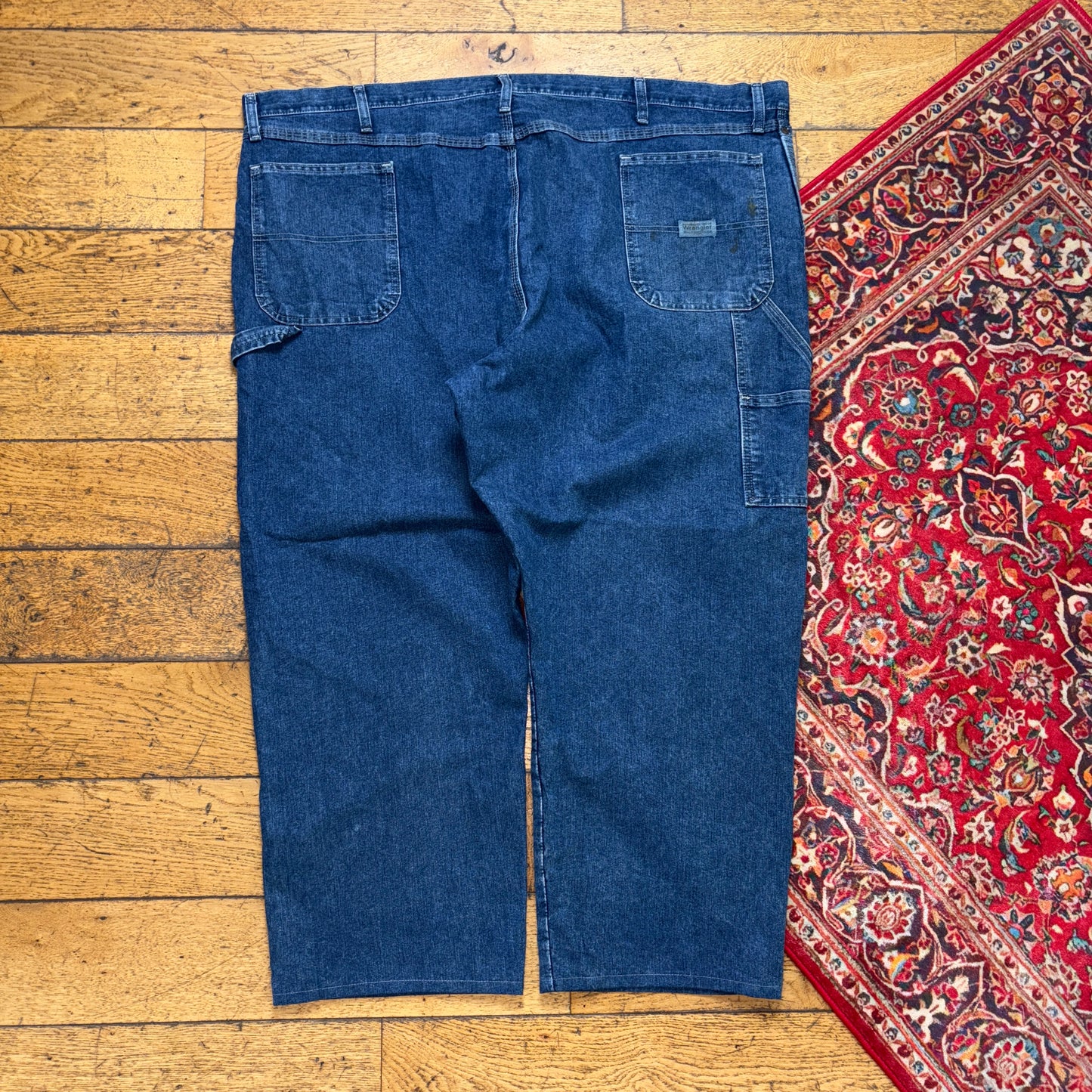 Vintage Wrangler Blue Carpenter Workwear Baggy Jeans - 50S