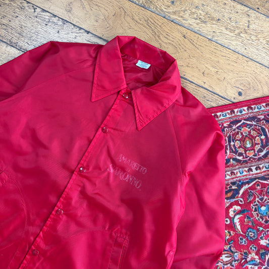 Vintage Red Nylon Coach Harrington Jacket - M