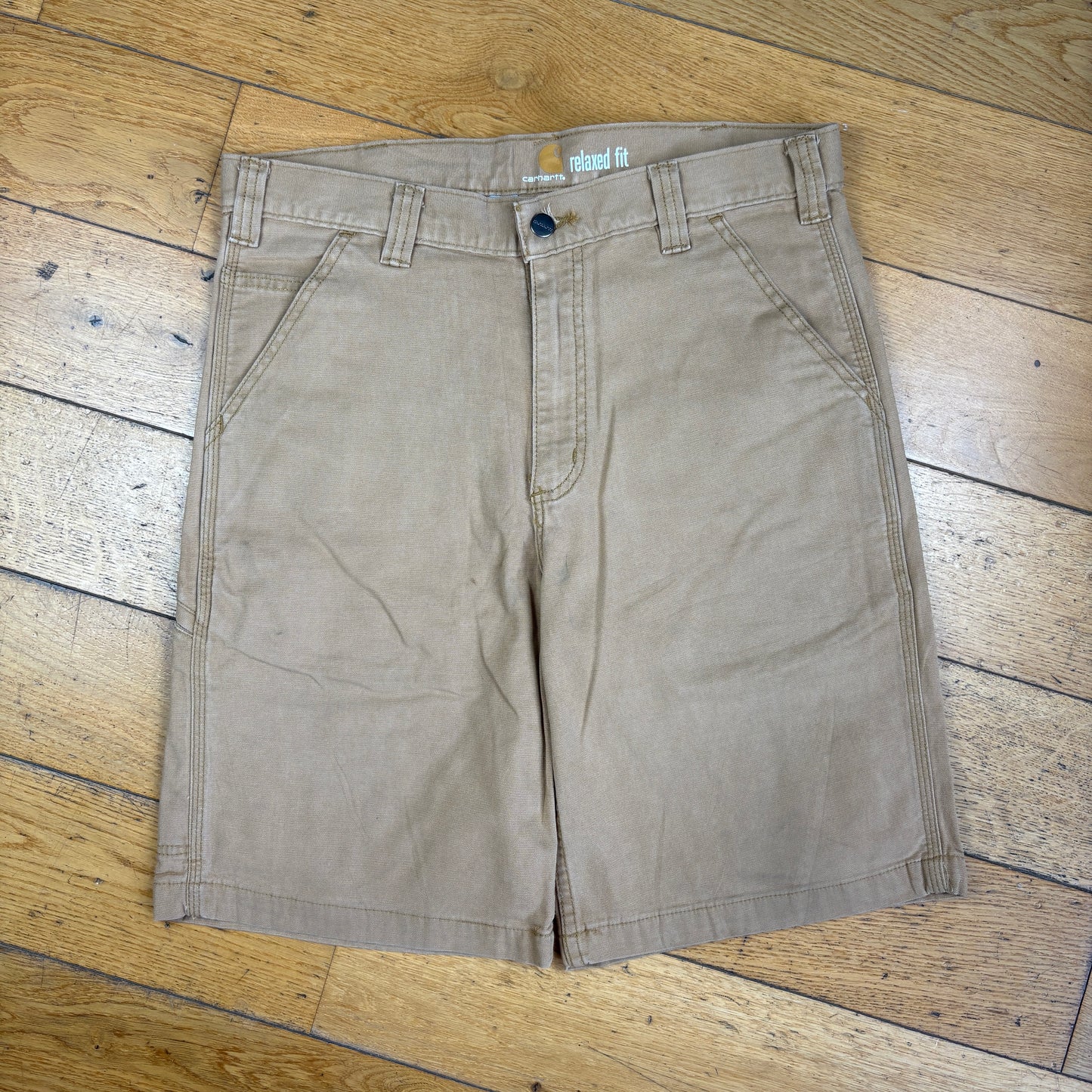 Vintage Carhartt Workwear Brown Baggy Carpenter Shorts - 34