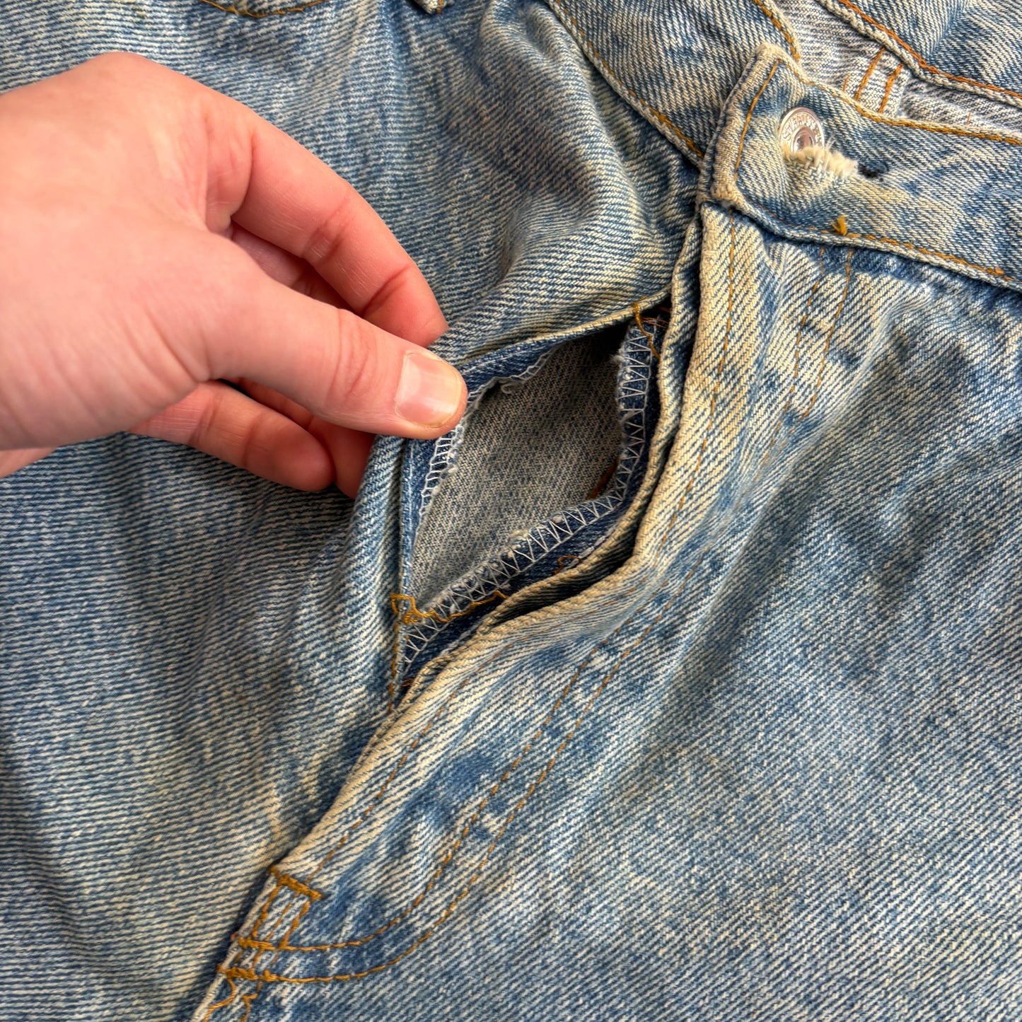 Vintage Levis 501 Straight Blue Denim Jeans - 36L