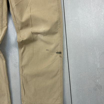 Vintage Carhartt Light Brown Tan Workwear Carpenter Baggy Trousers - 36