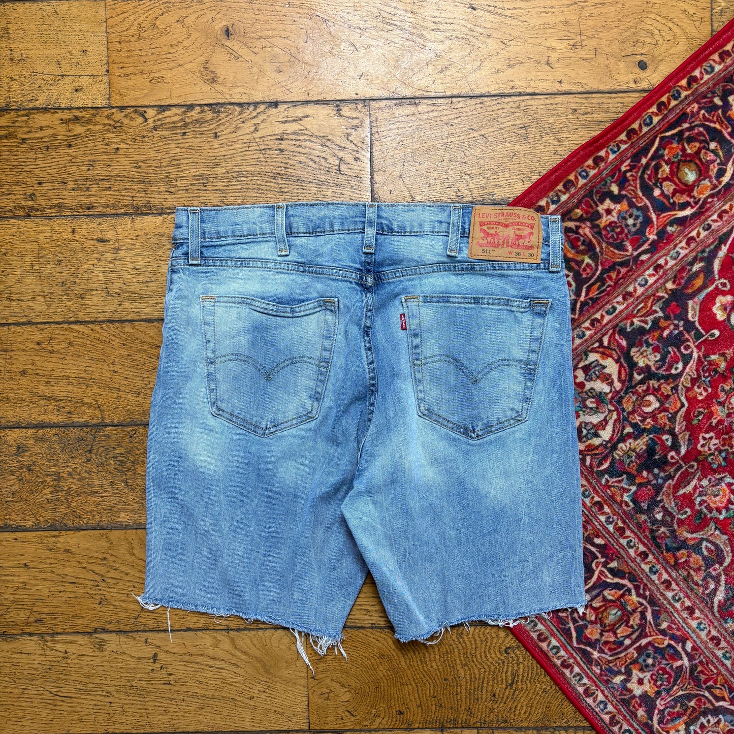 Vintage Levis 511 Blue Denim Shorts - 36