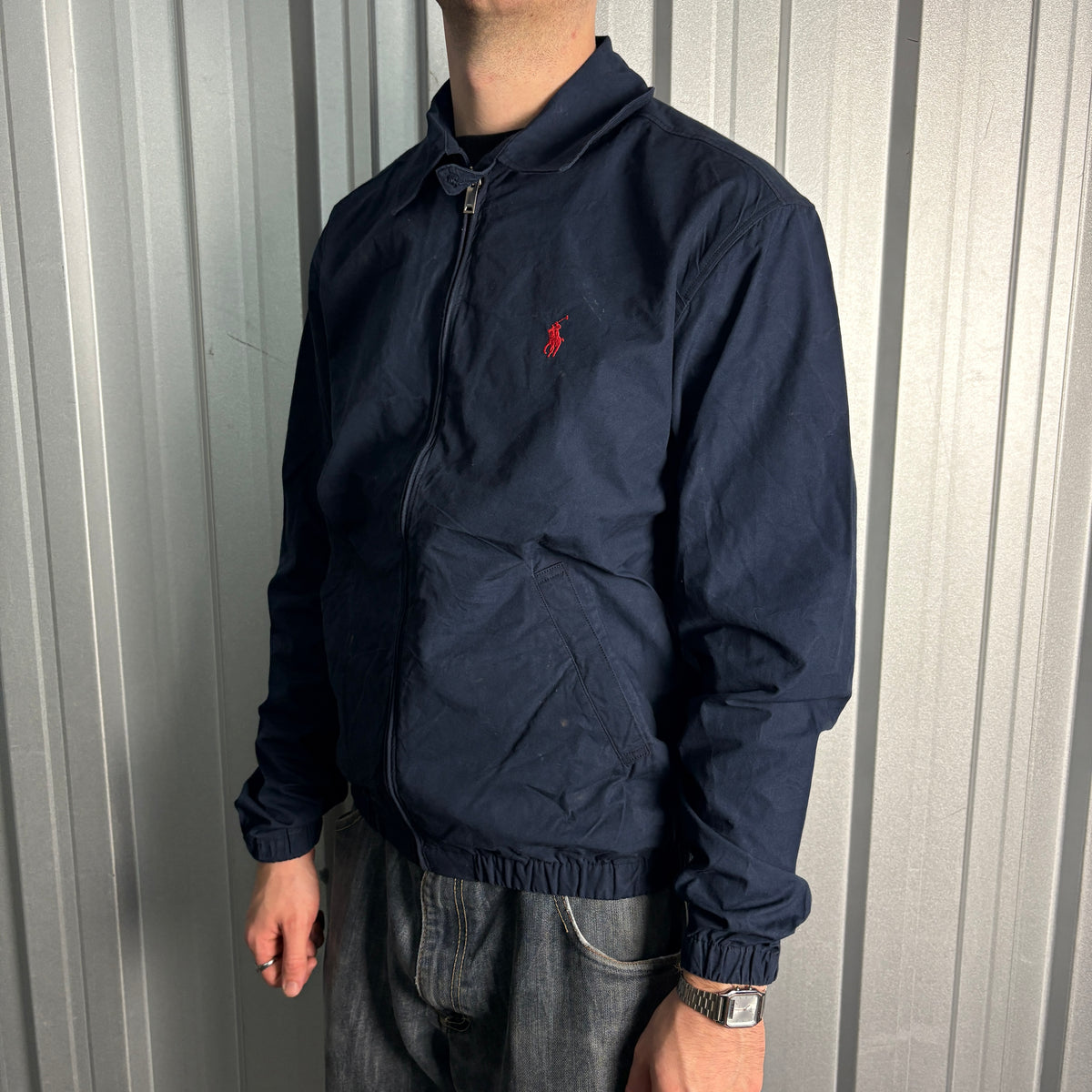 Ralph Lauren Navy Harrington Jacket - M