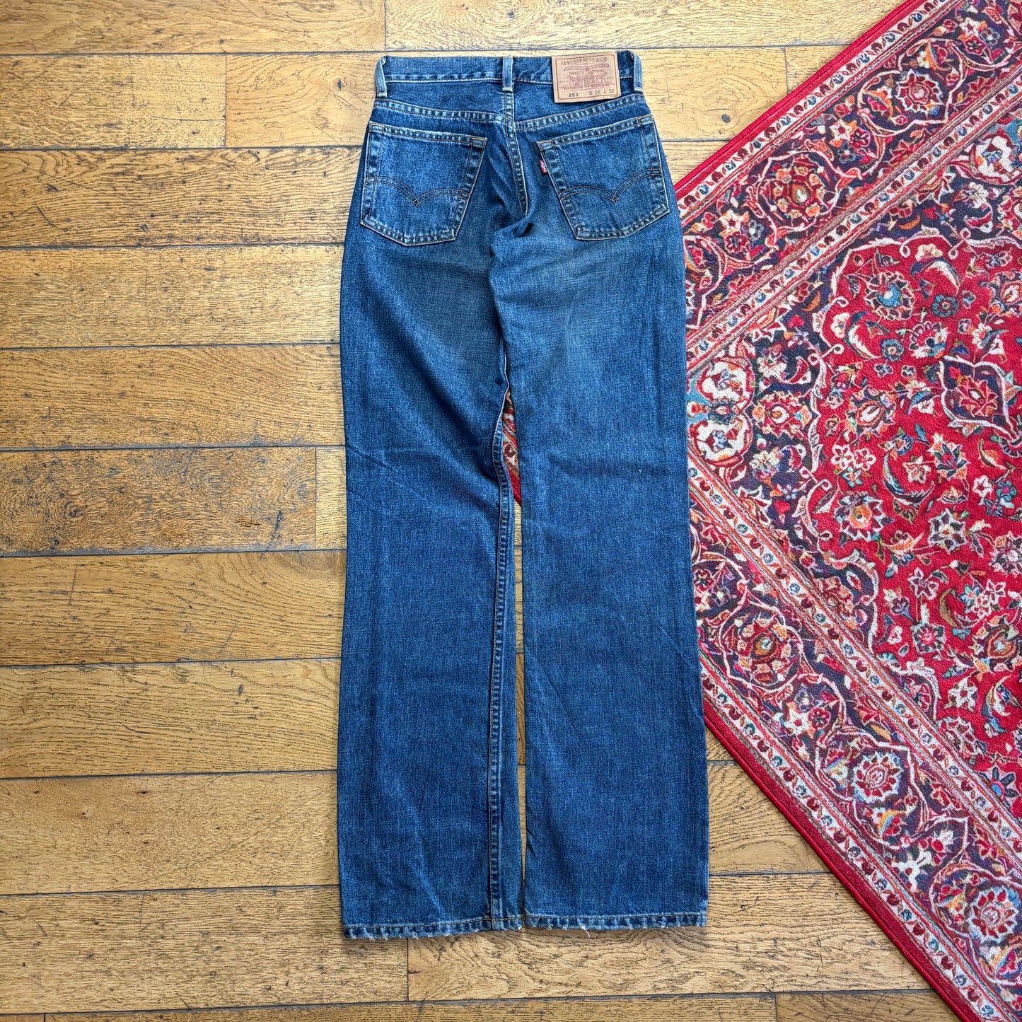 Vintage Levis 553 Bootcut Blue Denim Jeans - Size 4/6